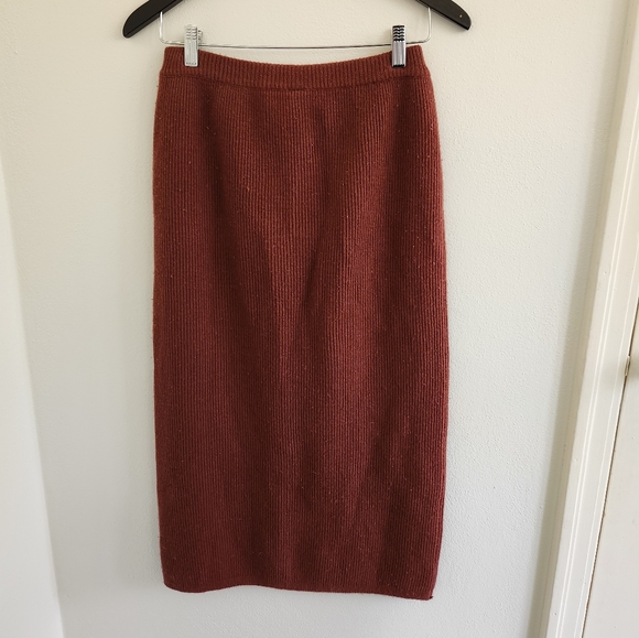 Vintage Wool Blend Midi Knit Skirt Medium - Picture 5 of 5
